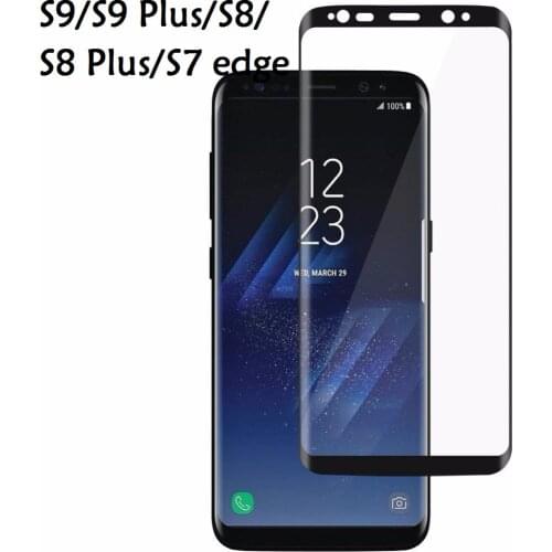 3D Full Cover Tempered Glass For Samsung Galaxy S7edge S8 3D S8 S9 Plus Note8 Glass Cover Anti-Explosion Screen Protector Film