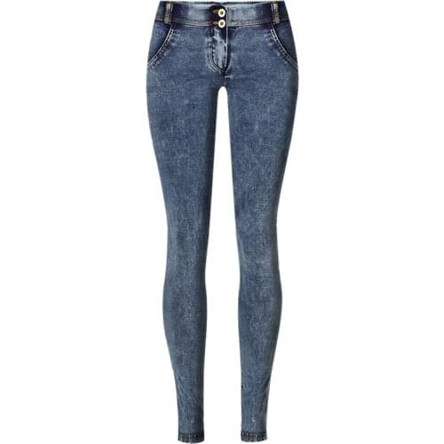 High Quality Spring Women Skinny Sexy Pencil Jeans Woman Low Waist Club Push Up Hips Jeans Snow Wash