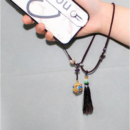 1PC Essential oil Locket Wrist cord Cellphone strap Diffuser Locket keyring keychain Bag Hanging Pendant Decorations