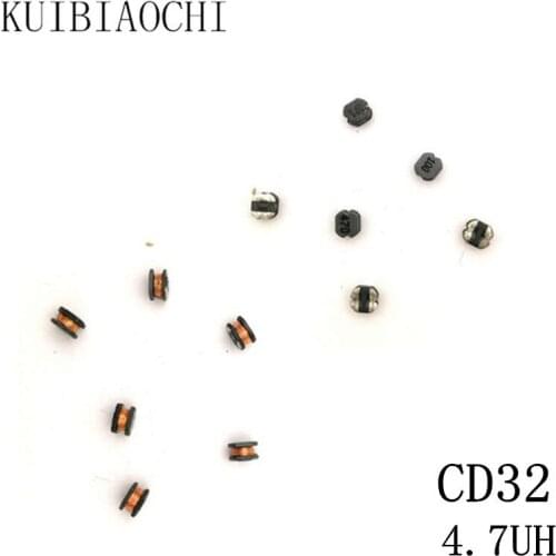 50pcs/lot SMD Power Inductor CD32 4.7UH 4R7 3.5*3*2mm Unshielded winding inductor CD32
