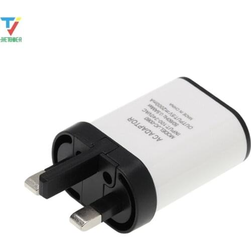 50pcs/lot Universal UK/EU Plug Charger Wall Charger Adapter Smart Mobile Phone Chargers for Samsung Xiaomi Huawei wholesale