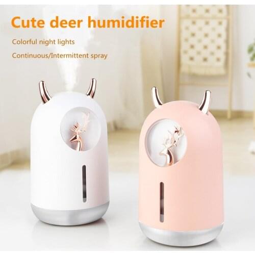 600ML Ultrasonic Home Air Humidifier USB Aromatherapy Diffuser with LED Lamp Mini Portable Cool Mist Maker Fogger Humidificador