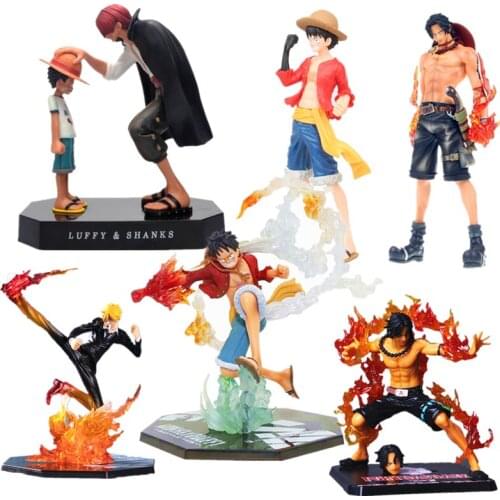 Anime Cartoon One Piece Action Figure Zoro Luffy Sanji Statue Collection Roof Zoro Statue Decoration With Box To Friend Gifts