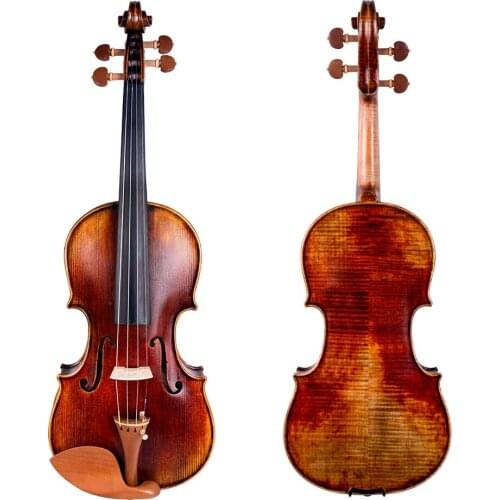 Handmade Antique Acoustic 4/4 Full Size Violin With Box Bow Kit Parts