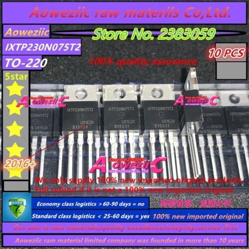 Aoweziic 2016+ 100% new imported original IXTP230N075T2 IXTP230NO75T2 IXTP23ONO75 TO-220 N-channel field effect tube 230A 75V