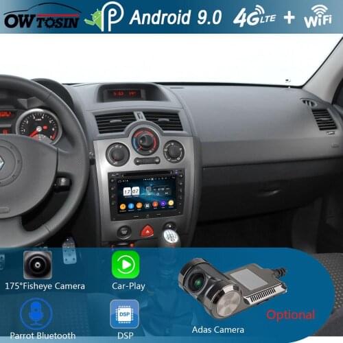 7" IPS 8 Core 4G+64G Android 9.0 Car DVD Player For Renault Megane 2 ii 2003 2004 2005 2006 2007 2008 2009 CarPlay Multimedia