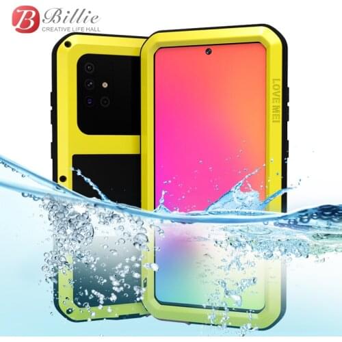 For Samsung Galaxy A71 Case LOVE MEI Shock Dirt Proof Water Resistant Metal Armor Cover Phone Case for Samsung A7160