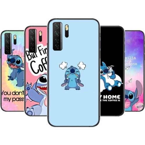 Love Stitch Black Soft Cover The Pooh For Huawei Nova 8 7 6 SE 5T 7i 5i 5Z 5 4 4E 3 3i 3E 2i Pro Phone Case cases