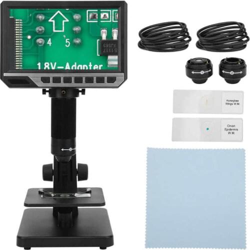 HD Digital Microscope 2000X 7in IPS Screen Lithium Battery Observation Repair Tool 3.7V Electronic Magnifying Tool