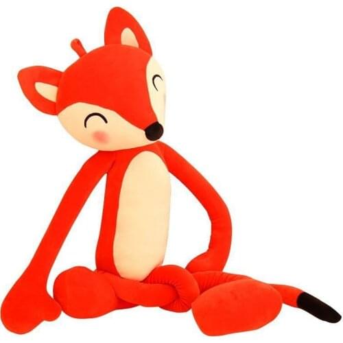 Dorimytrader Funny Soft Lovely Fox Plush Doll Long Legs Animal Red Fox Toy Animal Pillow Gift for Children 80cm 110cm 130cm