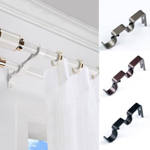 Window decoration hardware accessories iron heavy double window curtain rod support rod frame curtain bracket hook screw joint