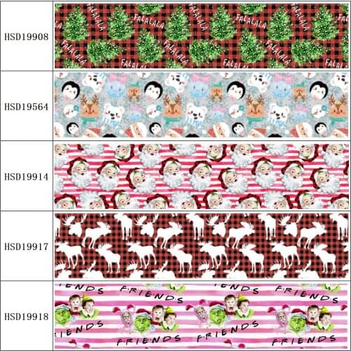 HSDRibbon free shipping 3" 75mm heat transfer printed hsd-design series Grosgrain Ribbon 50Yards/Roll