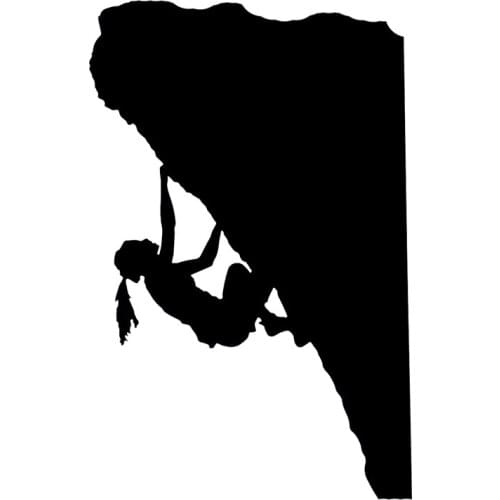 Personality Car Stickers Funny Fashion Mountaineering Girl Car Decoration Stickers Creative Waterproof Cover Scratch Black/white