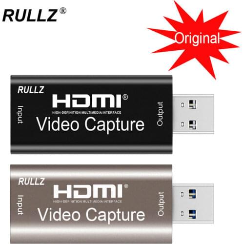 Rullz USB 2.0 3.0 Video Capture Card HDMI Video Grabber Game Record Box for PS3 PS4 PS5 XBOX Camera Recording PC Live Streaming