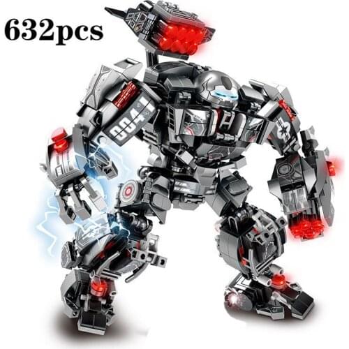 War Super Iron Armor Robot Building Blocks Military Heroes Mecha Man Figures Weapon Bricks Toys Children Hero Gift