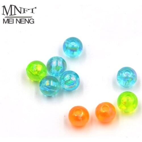 MNFT 5 COLORS Pink Red Green Blue Orange AB Beads for Fly Tying Fishing 6mm*1.5mm Fly Fishing Material