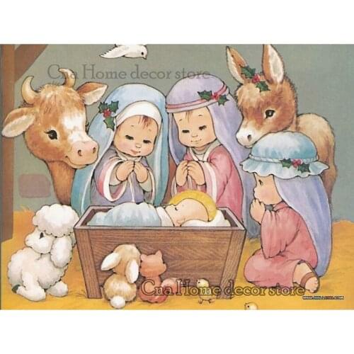 Cartoon cow kids 5D diy Needlework embroidery pattern full resin diamond mosaic diy diamond painting 3d cross stitch kit RA2021