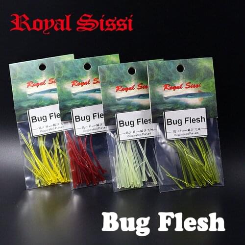Royal Sissi 4packs set fly tying bug flesh tapered floating strips 3sizes assorted larvae nymph fly body tying materials