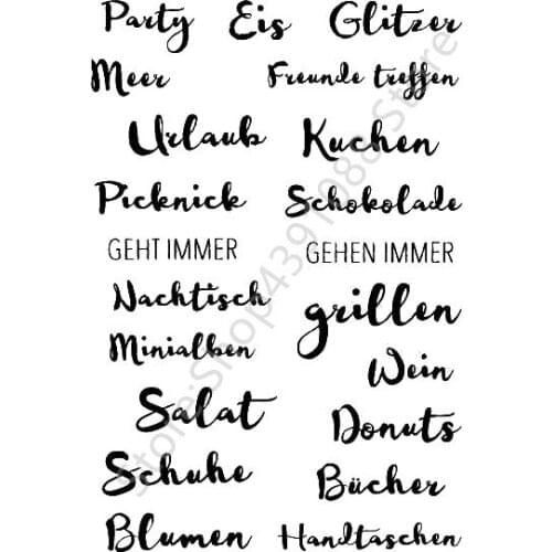 German Transparent Clear Silicone Stamp Seal DIY Scrapbooking photo Album Decorative Clear Stamp