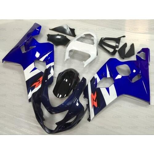 For Suzuki GSXR600 2004 - 2005 K4 Fairings GSXR 600 2004 Blue Black Fairing Kits GSX-R750 04 Fairings Unpainted