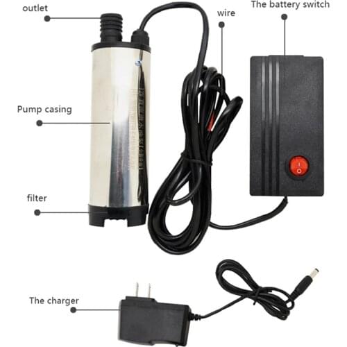 Rechargeable Electric Water Pump Sinks Aquariums Pool Self-Priming Transfer Pumps Oil Fluid Water Pump Hose Clamps Connector Set