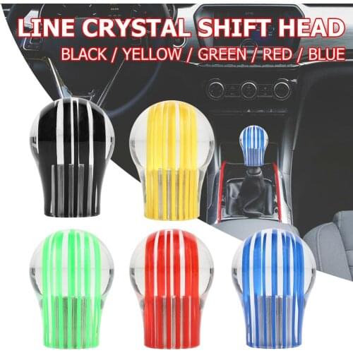 Transparent Acrylic Car Gear Shift Knob AT/MT Shifter Lever Gear Stick Head Black Yellow Green Red Blue Multiple Choices