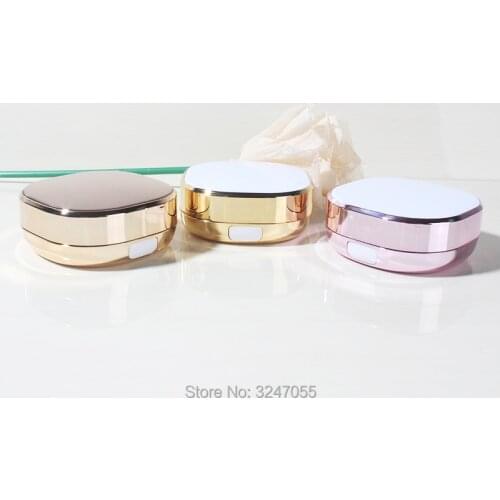 10pcs/lot Empty Plastic Square Air Cushion Cases, DIY Elegant Cosmetic Foundation Refillable Box, BB/CC Cream Storage Container