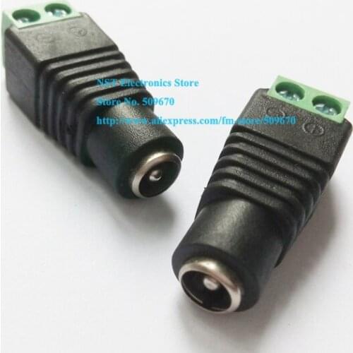 DC 5.5x2.1mm Female CCTV UTP Power Plug Adapter Connector/Free Shipping/10PCS