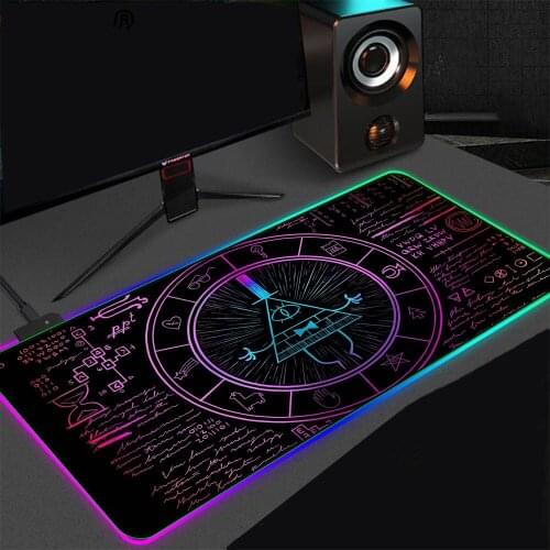 RGB Personality Mathematician Digital LED Game Mousepad Game Accessories Computer Keyboard Mouse Pad PC Laptop Gamer Mouse Pad