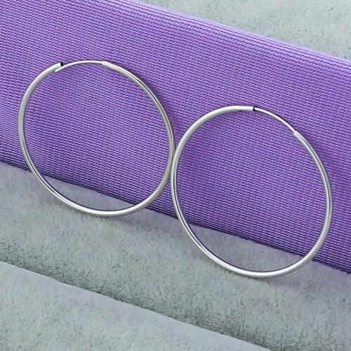 High Quality 925 Sterling Silver Simple Fashion 3.5MM Circle Round Earring For Women Free Shipping