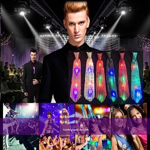 Glowing tie/bow tie toy Sequined LED lighting Party Ball Festival Bar Halloween etc Clothing decoration Personality fashion cool