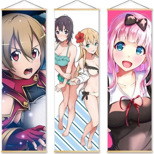 Home Decoration Sword Art Online Wall Art Painting Solid Wood Hanging Scrolls Modern Famous Anime Canvas Print Picture Poster