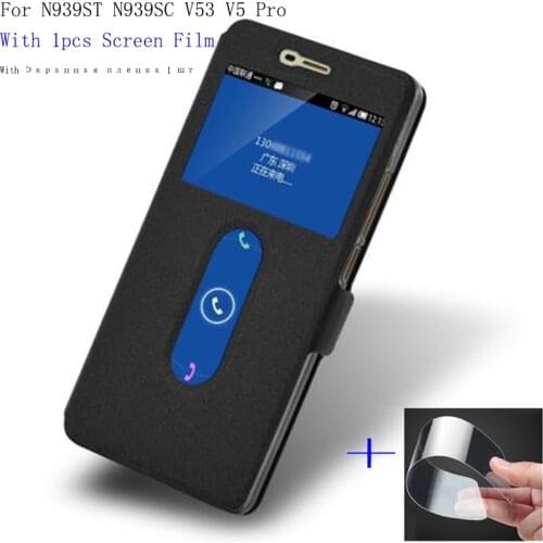 Smart View window PU leather case For ZTE N939ST N939SC V53 V5 Pro cover shell phone cases For V5 3 V5Pro flip case back cover