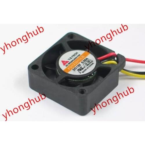 Y.S.TECH FD123010LB DC 12V 0.06A 3-wire 30X30X10mm Server Cooling Fan