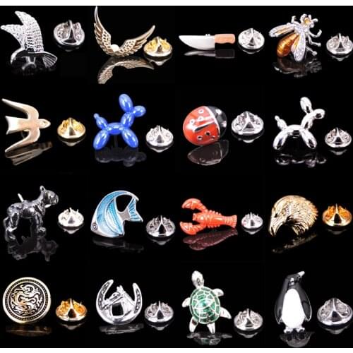 High quality brass enamel craft small animal modeling Brooch mens clothing accessories Lapel Pin backpack badge wholesale