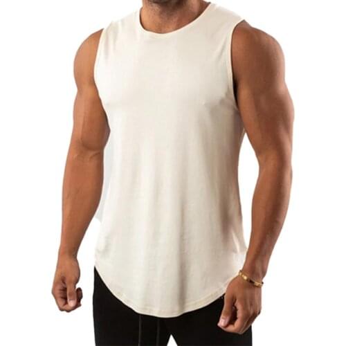 Mens Candy Solid Color Sports Fitness Vest Male Quick-Drying Workout Slim Sleeveless Vests New Man Summer Clothes T-Shirt Tops