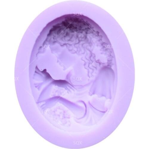 1Pc Ms. Head Shape Silicone Fondant Mould Cake Decorating Baking Tools Kitchen Accessories SQ15338