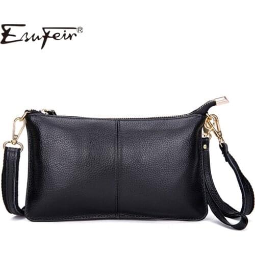 100% Genuine Leather Women Messenger Bag Famous Brand Female Shoulder Bag Envelope Clutch Bag Crossbody Bag Purse for Women 2019