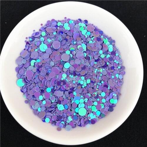 4000Pcs AB Purple Color Multi Size 1-4mm Flat Dot Shape PVC loose Sequins Paillettes for Nails Art,wedding Decoration confetti