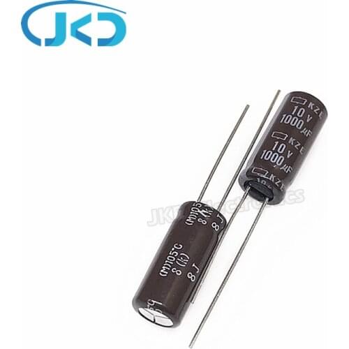 5pcs/lot 1000uF 10V NIPPON NCC KZE Series 8*20mm Low Impedance Long Life 10V1000uF Aluminum Electrolytic Capacitor