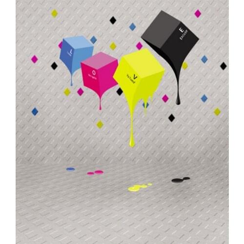 5x7ft Colorful Cube Painting Wall Photography Backdrops Photo Props Studio Background