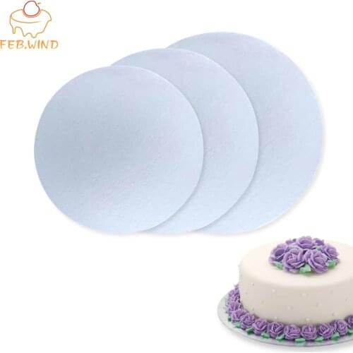 Diy 6/8/10 Inch Cake Board White Cake Base Board Cakes Circles/Cardboard Rounds Cakes Drum Boards 6/18Pcs 058