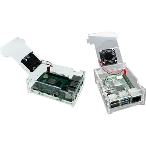 For Raspberry Pi 4Th Generation Acrylic Case, Heat Dissipation Transparent Case for Raspberry Pi 4B