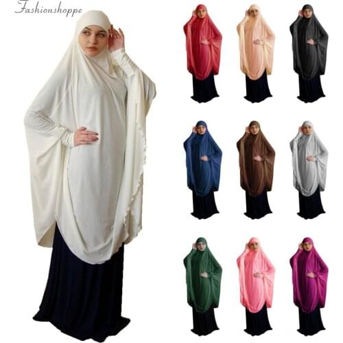 Large Khimar Muslim Women Hijab Overhead Prayer Dress Niquab Scarf Islam Jilbab Burka Full Cover Kaftan Ramadan Worship Service