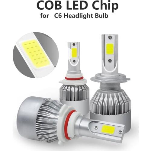 C6 Replace Chip COB LED Headlight Replacement Chips For H1 H4 H7 HB3 HB4 880 H13 9004 9007 Headlight Accessories For Auto