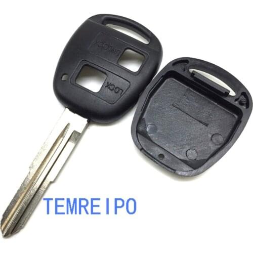 2pcs/lot 2 button Replacement key case for Toyota yaris car remote key shell with Toy41 left blade Corolla Hiace