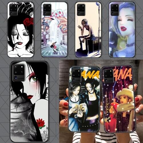 NaNa osaki Anime Phone case For Samsung Galaxy Note 4 8 9 10 20 S8 S9 S10 S10E S20 Plus UITRA Ultra black silicone bumper