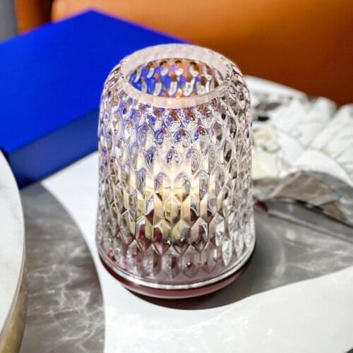 Croker Horse Modern Stylish Crystal Lamp Decoration Small Night Light Candlestick Lamp Set with Incense Candle Housewarming Gift