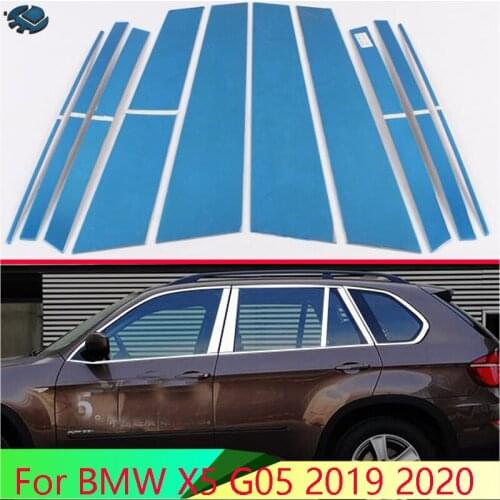 For BMW X5 G05 2019 2020 Car Accessories Stainless Steel Stainless Steel Window Pillar Post Cover Trim