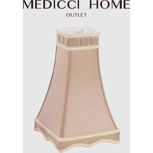 Medicci Home Silk Lampshades Designer Tower Shape Coffee Color Modern Trendy Decorative Handmade Lamp Shade For Table Floor Lamp